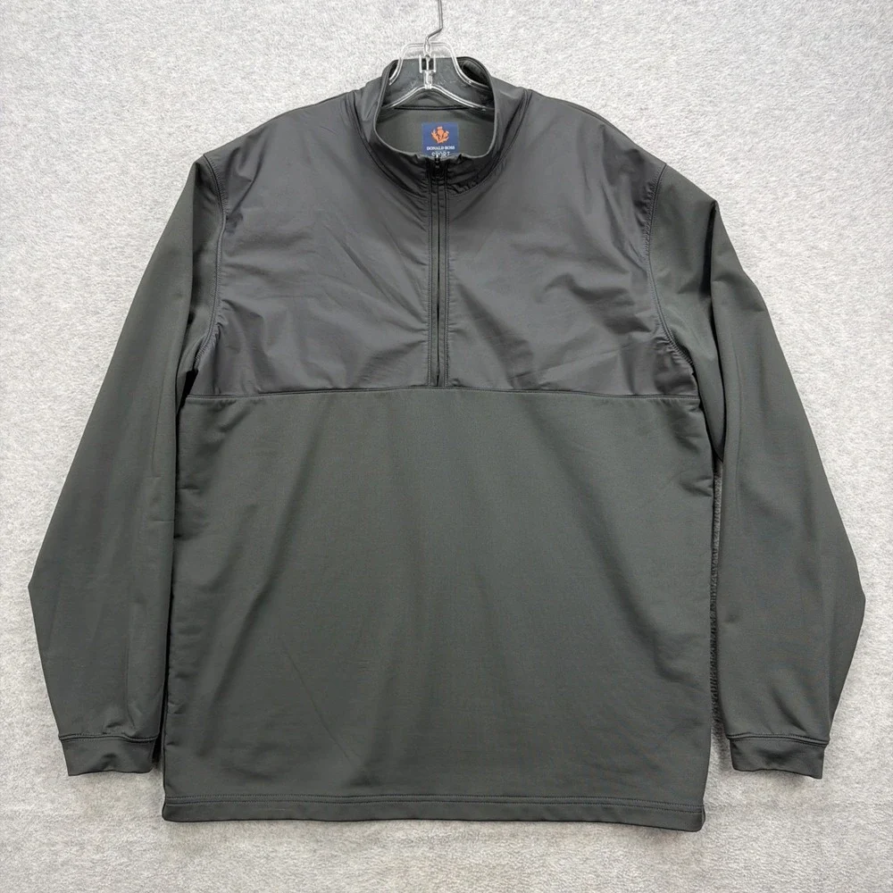 Donald Ross Sport 1/4 Zip Pullover Mens XL Grey Golf Performance Windbreaker‎